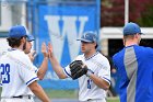 Baseball vs MIT  Wheaton College Baseball vs MIT during NEWMAC Championship Tournament. - (Photo by Keith Nordstrom) : Wheaton, baseball, NEWMAC